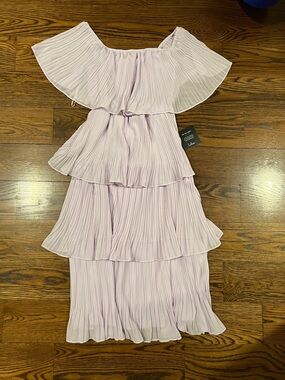Lavender Tiered Ruffle Dress
